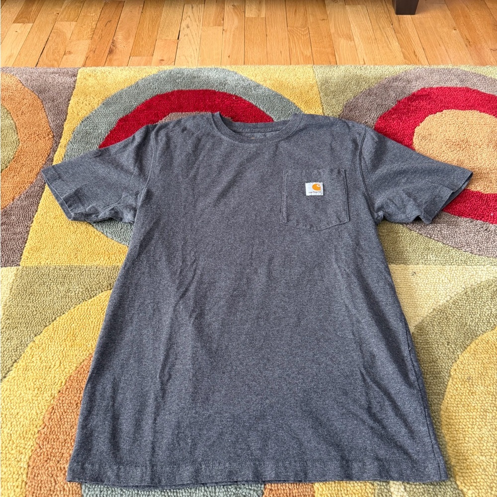 Carhartt Original Fit Heavyweight Short Sleeve Pocket T-Shirt Grey Size Small